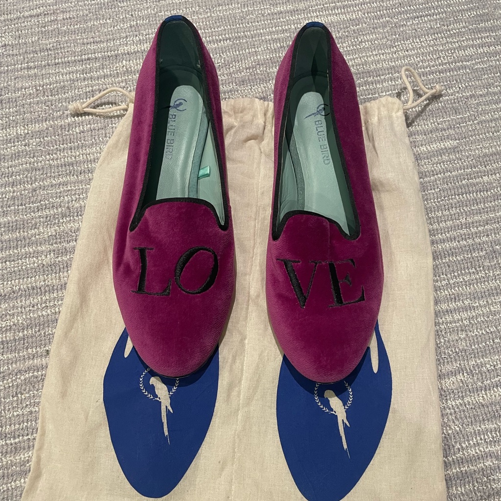 Blue Bird Love Loafers Size 10